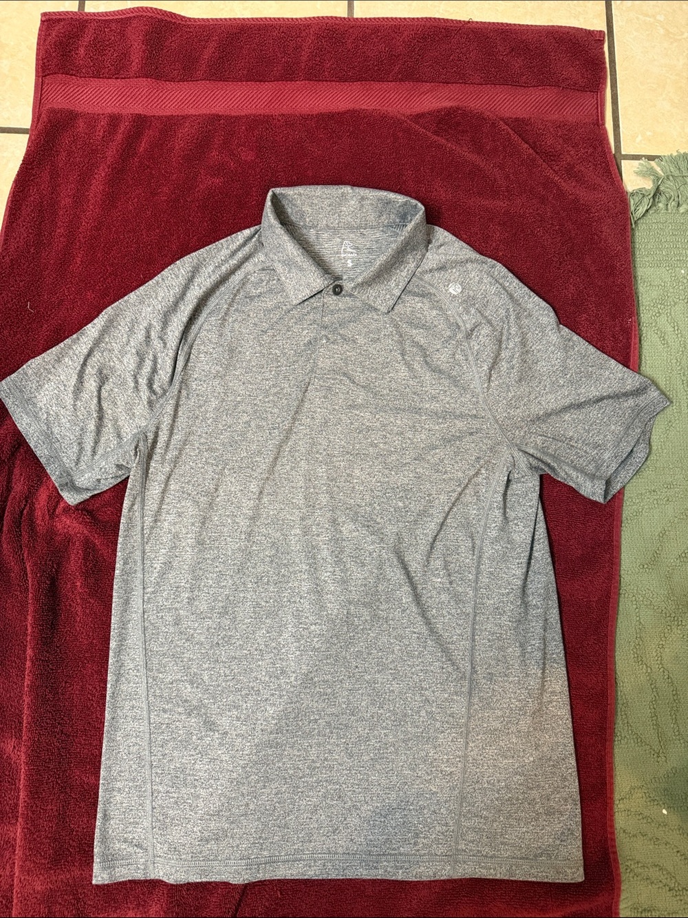 Rhoback Heather Gray Performance Polo